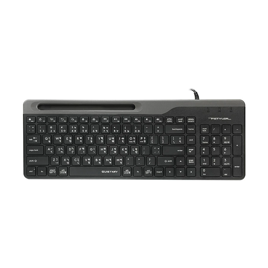 A4TECH FK25 Fstyler Wired Black Multimedia Keyboard with Bangla